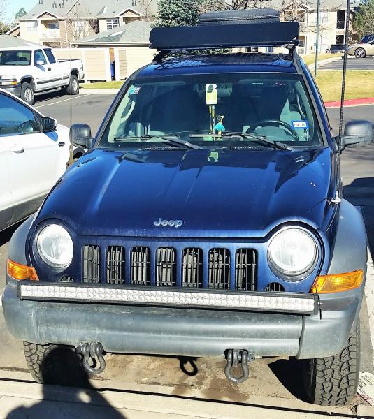 Spare tire in roof rack Jeep KJ and KK Liberty Forum